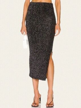 House of Harlow 1960 Metallic Midi Skirt